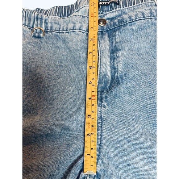 Hot Topic Wide Leg Cargo Jeans Size 9 Y2K Utility Denim Grunge Streetwear - Picture 6 of 8